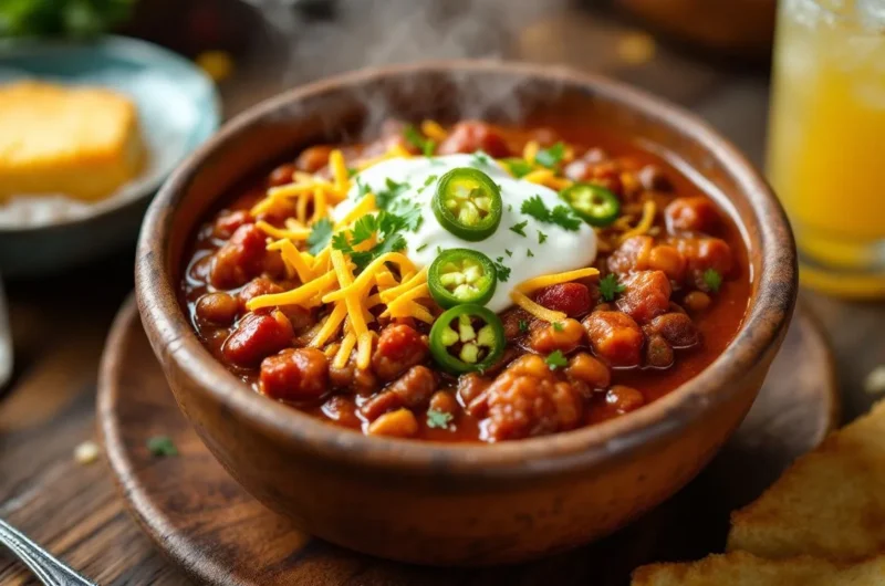 Chili with Ground Beef Recipe Card